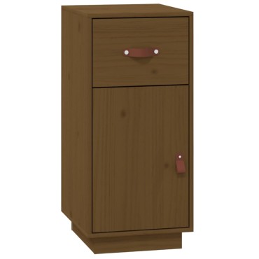 vidaXL Μπουφές Καφέ Μελί 34x40x75cm από Μασίφ Ξύλο Πεύκου 1 τεμ.