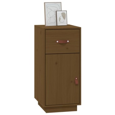 vidaXL Μπουφές Καφέ Μελί 34x40x75cm από Μασίφ Ξύλο Πεύκου 1 τεμ.