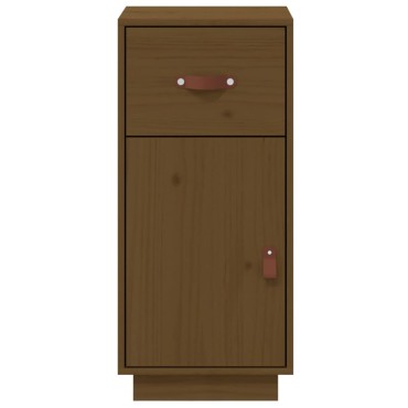vidaXL Μπουφές Καφέ Μελί 34x40x75cm από Μασίφ Ξύλο Πεύκου 1 τεμ.