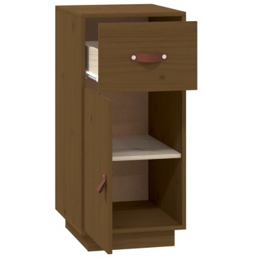 vidaXL Μπουφές Καφέ Μελί 34x40x75cm από Μασίφ Ξύλο Πεύκου 1 τεμ.