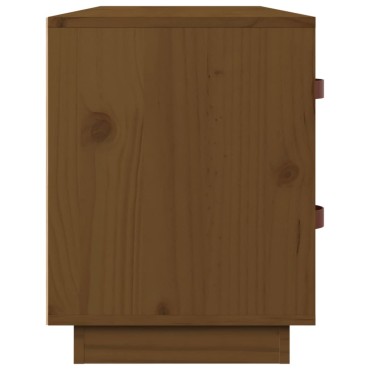vidaXL Παπουτσοθήκη Μελί 100x34x45cm από Μασίφ Ξύλο Πεύκου
