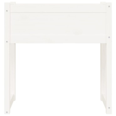 vidaXL Ζαρντινιέρα Λευκή 78x40x81 εκ. από Μασίφ Ξύλο Πεύκου