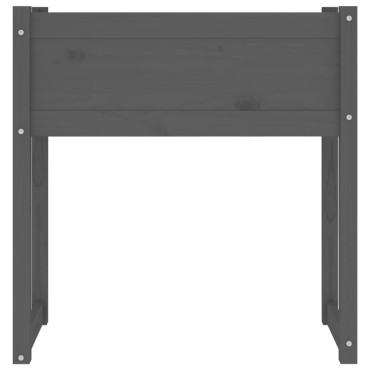 vidaXL Ζαρντινιέρα Γκρι 78x40x81 εκ. από Μασίφ Ξύλο Πεύκου