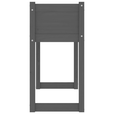 vidaXL Ζαρντινιέρα Γκρι 78x40x81 εκ. από Μασίφ Ξύλο Πεύκου