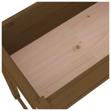 vidaXL Ζαρντινιέρα Καφέ Μελί 78x40x81 εκ. από Μασίφ Ξύλο Πεύκου