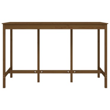 vidaXL Τραπέζι Μπαρ Καφέ Μελί 180x80x110cm από Μασίφ Ξύλο Πεύκου 1 τεμ.