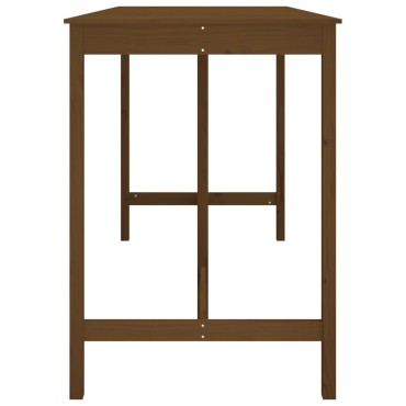 vidaXL Τραπέζι Μπαρ Καφέ Μελί 180x80x110cm από Μασίφ Ξύλο Πεύκου 1 τεμ.
