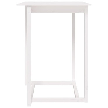 vidaXL Τραπέζι Μπαρ Λευκό 80x80x110cm από Μασίφ Ξύλο Πεύκου 1 τεμ.