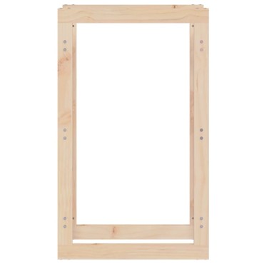 vidaXL Ραφιέρα Καυσόξυλων 60x25x100 εκ. από Μασίφ Ξύλο Πεύκου