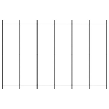 vidaXL Διαχωριστικό Δωματίου με 6 Πάνελ Λευκό 300x200cm από Ύφασμα 1 τεμ.