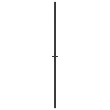 vidaXL Εσωτερική Πόρτα 76x201,5 εκ. Μαύρο Ματ Γυαλί και Αλουμίνιο