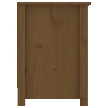 vidaXL Έπιπλο Τηλεόρασης Μελί Καφέ 103x36,5x52cm από Μασίφ Ξύλο Πεύκου