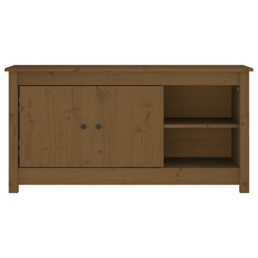 vidaXL Έπιπλο Τηλεόρασης Μελί Καφέ 103x36,5x52cm από Μασίφ Ξύλο Πεύκου