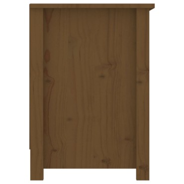 vidaXL Έπιπλο Τηλεόρασης Μελί Καφέ 103x36,5x52cm από Μασίφ Ξύλο Πεύκου