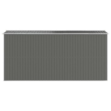 vidaXL Αποθήκη Κήπου Ανοιχτό γκρι 192x440x223 εκ. Γαλβανισμένο Ατσάλι