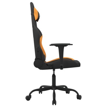 vidaXL Καρέκλα Gaming Μαύρο και πορτοκαλί Υφασμάτινη 65x62,5x(120-130)cm 1 τεμ.