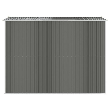 vidaXL Αποθήκη Κήπου Ανοιχτό γκρι 192x274x223 εκ. Γαλβανισμένο Ατσάλι