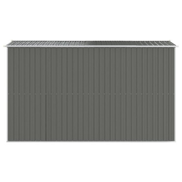 vidaXL Αποθήκη Κήπου Ανοιχτό γκρι 192x357x223 εκ. Γαλβανισμένο Ατσάλι