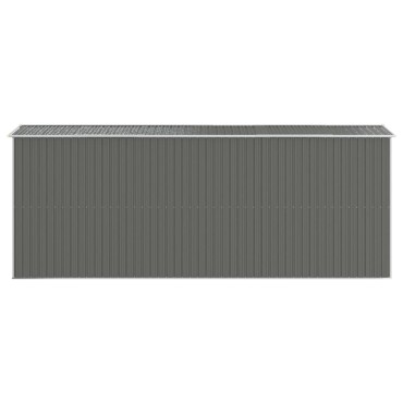 vidaXL Αποθήκη Κήπου Ανοιχτό γκρι 192x523x223 εκ. Γαλβανισμένο Ατσάλι