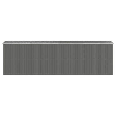 vidaXL Αποθήκη Κήπου Ανοιχτό γκρι 192x689x223 εκ. Γαλβανισμένο Ατσάλι