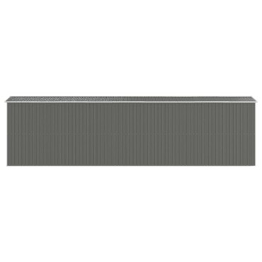 vidaXL Αποθήκη Κήπου Ανοιχτό γκρι 192x772x223 εκ. Γαλβανισμένο Ατσάλι