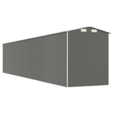 vidaXL Αποθήκη Κήπου Ανοιχτό γκρι 192x1021x223 εκ. Γαλβανισμένο Ατσάλι