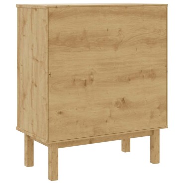 vidaXL Συρταριέρα OTTA Καφέ & Γκρι 76,5x39,5x90cm Μασίφ Ξύλο Πεύκου 1 τεμ.