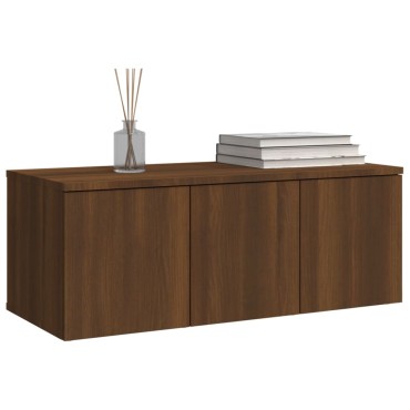 vidaXL Έπιπλο Τηλεόρασης Καφέ Δρυς 80x34x30cm Επεξ. Ξύλο