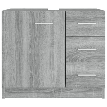 vidaXL Ντουλάπι Νιπτήρα Grey Sonoma 63x38,50x54cm Επεξεργ. Ξύλο 1 τεμ.