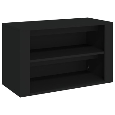 vidaXL Παπουτσοθήκη Μαύρη 75x35x45cm από Επεξεργασμένο Ξύλο