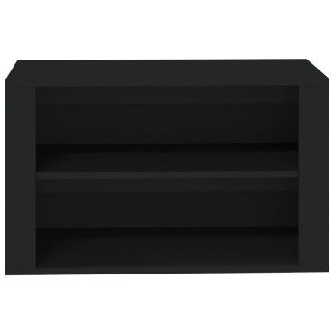 vidaXL Παπουτσοθήκη Μαύρη 75x35x45cm από Επεξεργασμένο Ξύλο