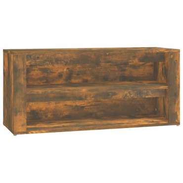 vidaXL Παπουτσοθήκη Καπνιστή Δρυς 100x35x45cm Επεξεργασμένο Ξύλο