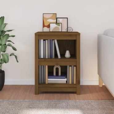 vidaXL Βιβλιοθήκη Μελί 50x35x68cm από Μασίφ Ξύλο Πεύκου 1 τεμ.