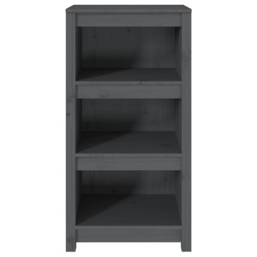 vidaXL Βιβλιοθήκη Γκρι 50x35x97cm από Μασίφ Ξύλο Πεύκου 1 τεμ.