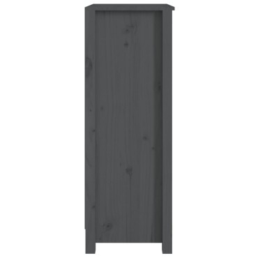 vidaXL Βιβλιοθήκη Γκρι 50x35x97cm από Μασίφ Ξύλο Πεύκου 1 τεμ.