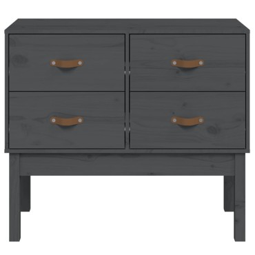 vidaXL Τραπέζι Ντουλάπι Γκρί90x40x78cm από Μασίφ Ξύλο Πεύκου 1 τεμ.