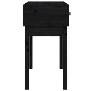 vidaXL Τραπέζι Κονσόλα Μαύρος 76,5x40x75cm από Μασίφ Ξύλο Πεύκου 1 τεμ.