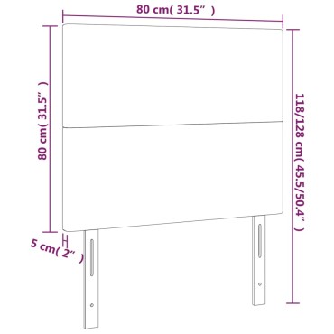 vidaXL Κεφαλάρια Κρεβατιού 2 τεμ. Ροζ 80x5x78/88cm Βελούδινο