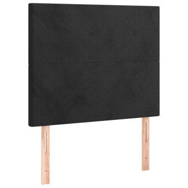 vidaXL Κεφαλάρια Κρεβατιού 2 τεμ. Μαύρο 90x5x78/88cm Βελούδινο