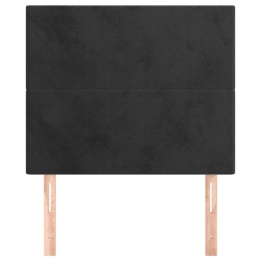 vidaXL Κεφαλάρια Κρεβατιού 2 τεμ. Μαύρο 90x5x78/88cm Βελούδινο