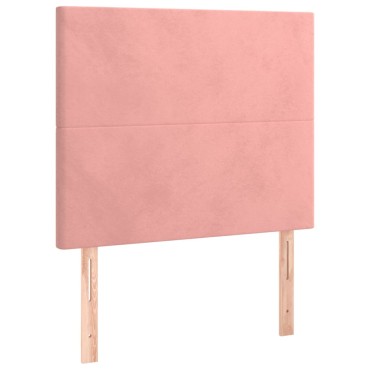 vidaXL Κεφαλάρια Κρεβατιού 2 τεμ. Ροζ 90x5x78/88cm Βελούδινο