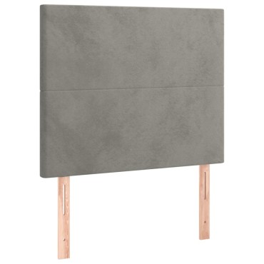 vidaXL Κεφαλάρια Κρεβατιού 2 τεμ. Αν. Γκρι 100x5x78/88cm Βελούδινο