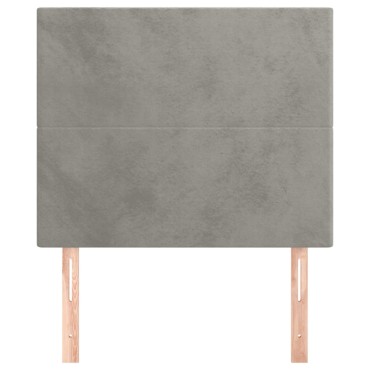 vidaXL Κεφαλάρια Κρεβατιού 2 τεμ. Αν. Γκρι 100x5x78/88cm Βελούδινο
