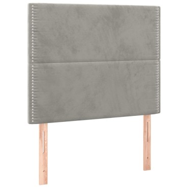 vidaXL Κεφαλάρια Κρεβατιού 2 τεμ. Αν. Γκρι 90x5x78/88cm Βελούδινο