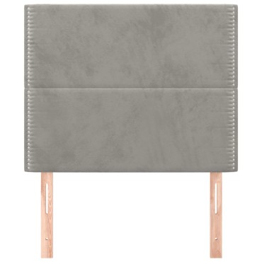 vidaXL Κεφαλάρια Κρεβατιού 2 τεμ. Αν. Γκρι 90x5x78/88cm Βελούδινο