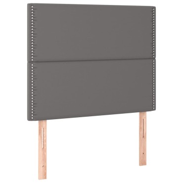 vidaXL Κεφαλάρια Κρεβατιού 2 τεμ. Γκρι80x5x78/88cm Συνθετικό Δέρμα