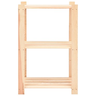 vidaXL Ραφιέρα 3 Επιπέδων 150 κ. 60x38x90 εκ. από Μασίφ Ξύλο Πεύκου