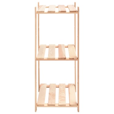 vidaXL Ραφιέρα 3 Επιπέδων 150 κ. 60x38x90 εκ. από Μασίφ Ξύλο Πεύκου