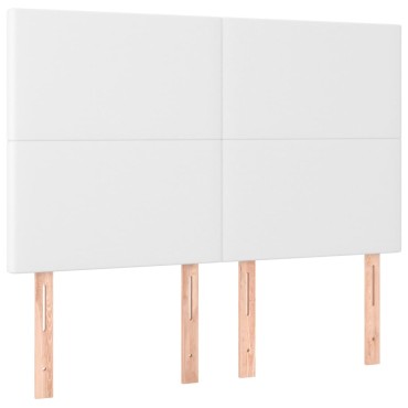 vidaXL Κεφαλάρια Κρεβατιού 4 τεμ. Λευκά 72x5x78/88cm Συνθετικό Δέρμα