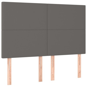 vidaXL Κεφαλάρια Κρεβατιού 4 τεμ. Γκρι 72x5x78/88cm Συνθετικό Δέρμα